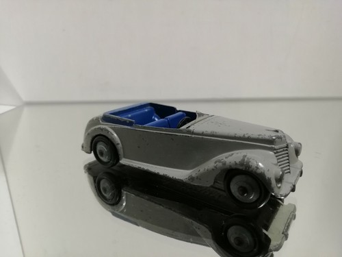 DINKY TOYS 38E ARMSTRONG SIDDELEY COUPE GREY DEEP BLUE SEATS GREY HUBS VERY RARE - Picture 2 of 12