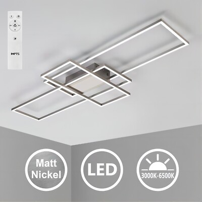 IMPTS LED Deckenleuchte Design Deckenlampe dimmbar mit Fernbedienung Wohnzimmer