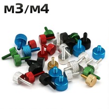 M3 M4 Knurled Thumb Screws, PC Computer Case Hand Grip Knob Bolts Aluminum Alloy