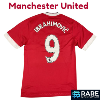Manchester UTD 2015 FUSSBALLTRIKOT KLEIN ERWACHSENE (VGOOD) IBRAHIMOVIC Nr. 9