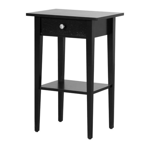 AndMaker sNightstand 28" H X 18" W, Rectangle 1-Drawer Wood Material In Black