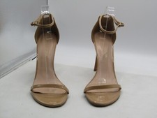 Stuart Weitzman Nudist 100mm Stiletto Sandle Size 11 Tan Patent Leather