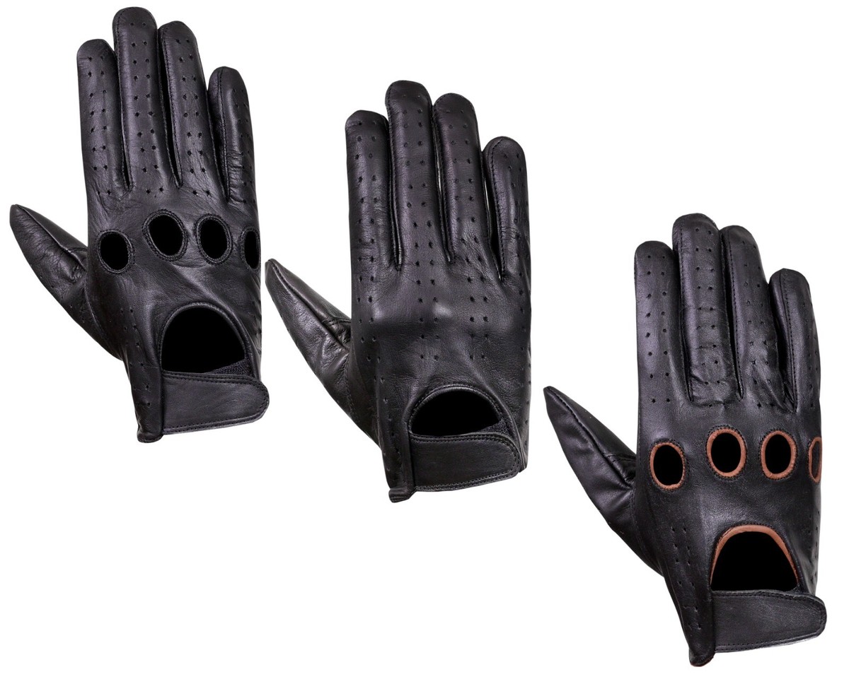 GSG SINCE 1998 Mens Echt Lederen Handschoenen voor Rijden