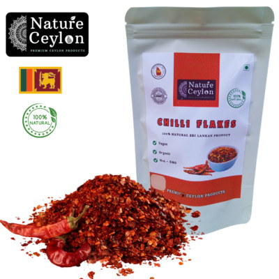 100% Organic Ceylon Premium Red Chili Flakes