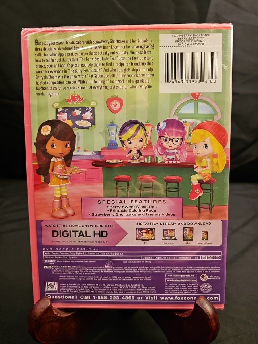 Strawberry Shortcake 3 DVD Lot Berry Best Chef (Sealed) Dress Up