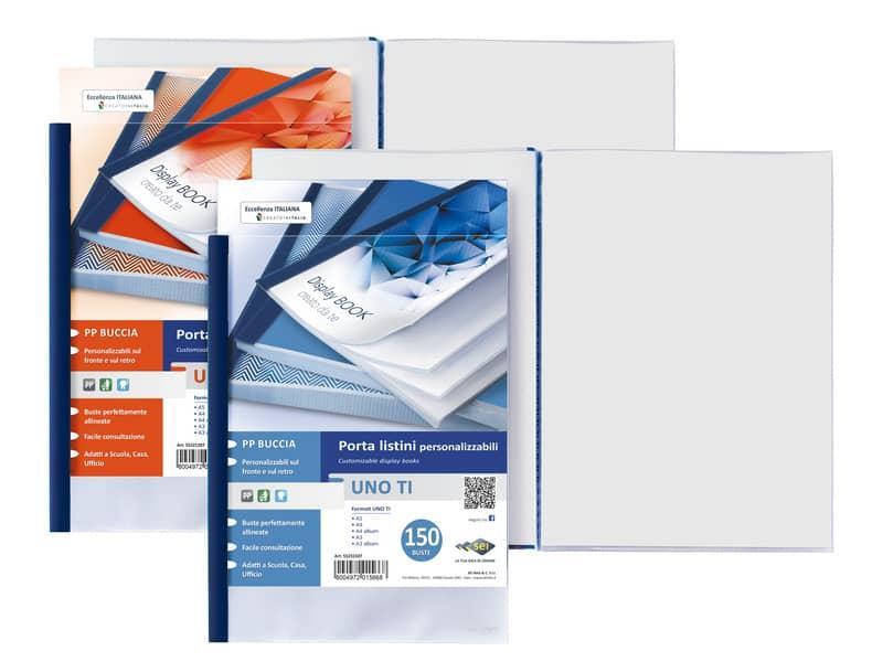 Portalistini in PP Sei Rota Uno TI - PP buccia - 72 buste A4 blu 55227207