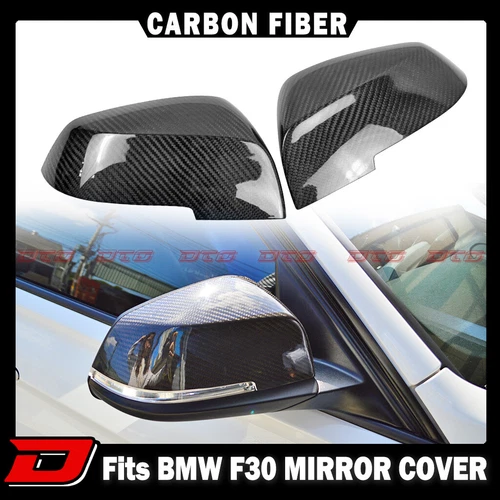 US Carbon Fiber Fit For BMW F30 Sedan 4D Door Wing Mirror Cover 12-18
