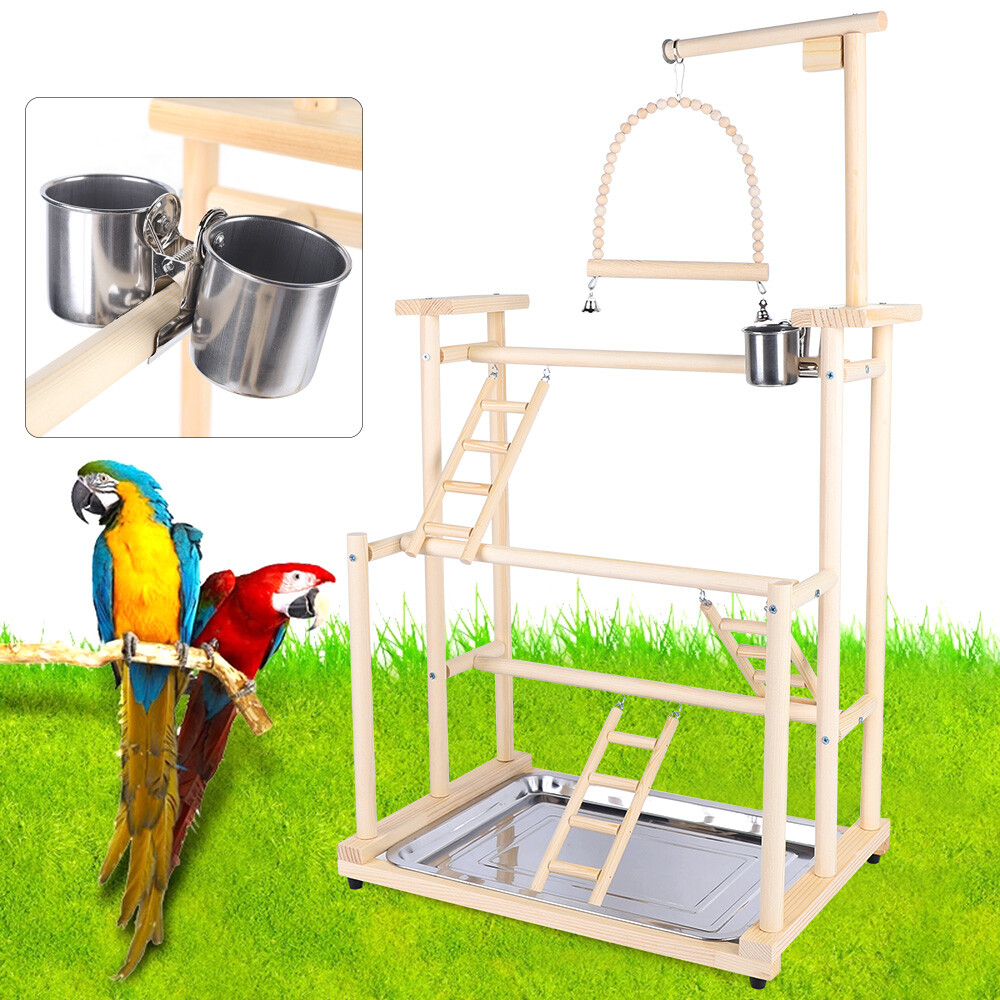 Photo inspiration: Mini Bars For Parrot Hanging Reference: Bird Tree Stand Wood Perch Gym For Small Parrots Conures
