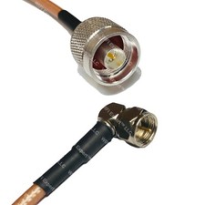 RG400 N MALE to F MALE ANGLE Coaxial RF Cable USA-Ship Lot