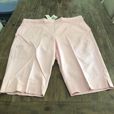 Alfred Dunner Women's Textured Capri Pants Pink Size 18W