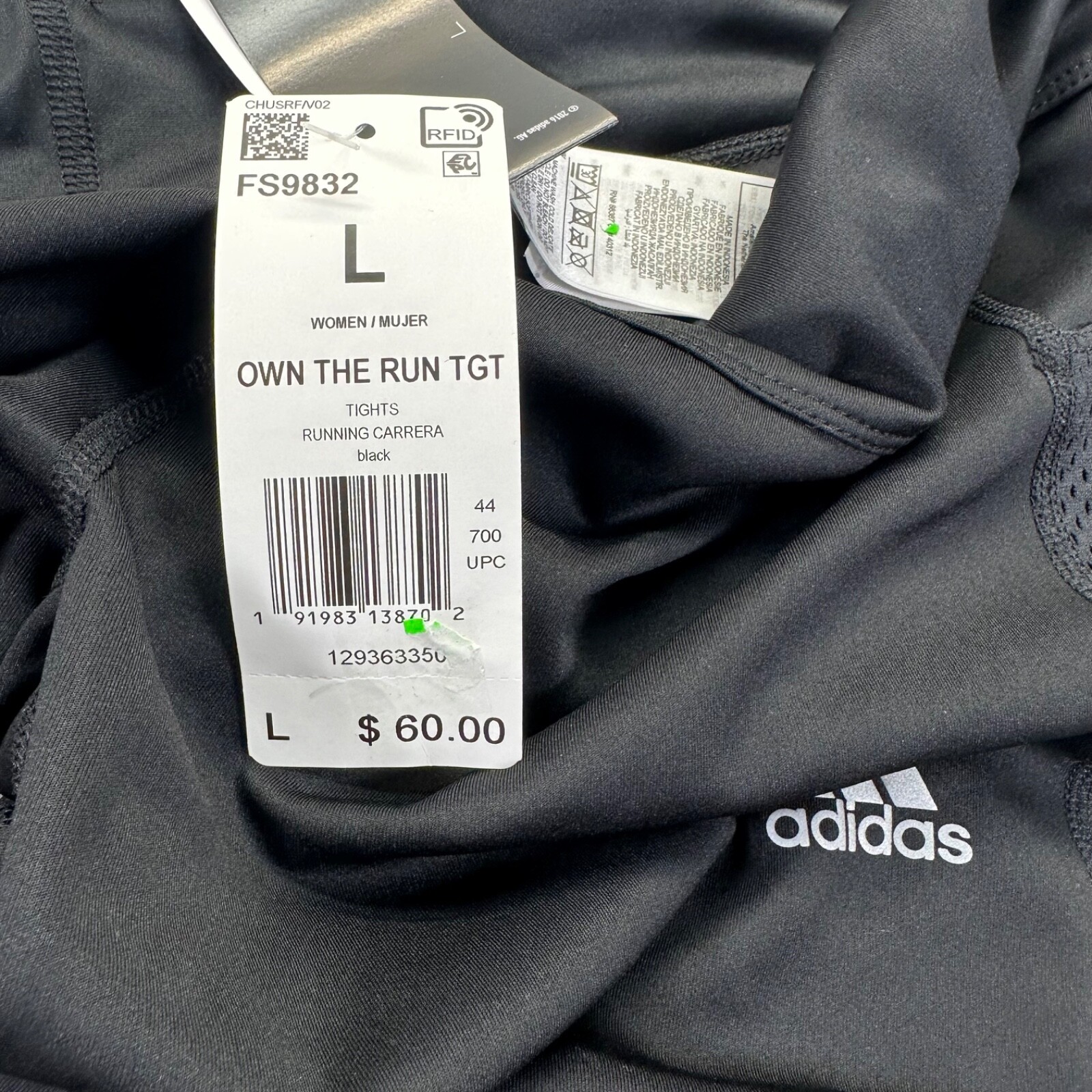 Adidas Pants Womens Large Own The Run Running Aeroready Cropped 