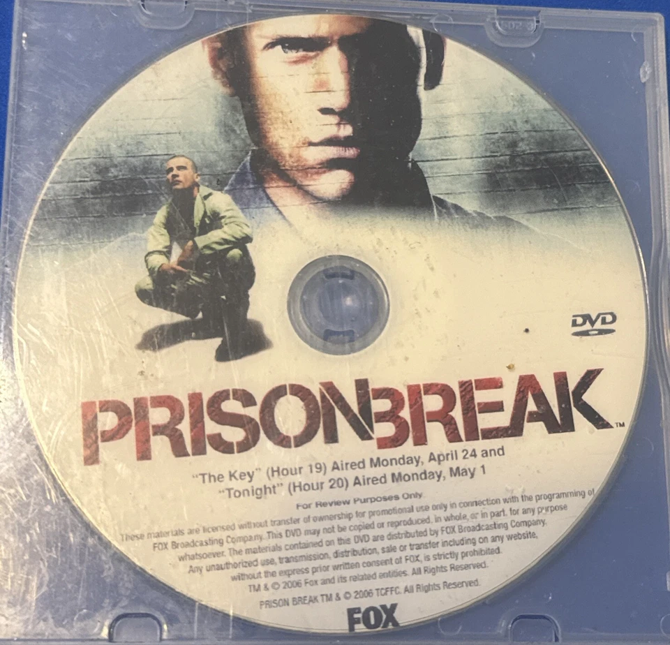 PRISON BREAK DVD REVIEW SCREENER RARE PROMO DOMINIC PURCELL WENTWORTH MILLER - Image 2 of 2