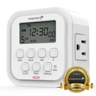 7 Day Digital Electric Programmable Dual Outlet Plug In Clock Light Timer Switch