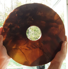 Fine Antique Chinese  Nephrite Jade Bi Disc 14 1/2"