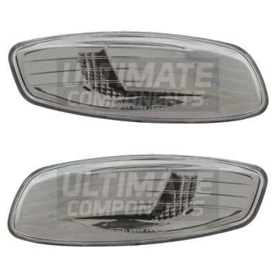 Wing Door Mirror Indicators Lights Lamps Citroen C3 Picasso 2009-> Clear 1 Pair