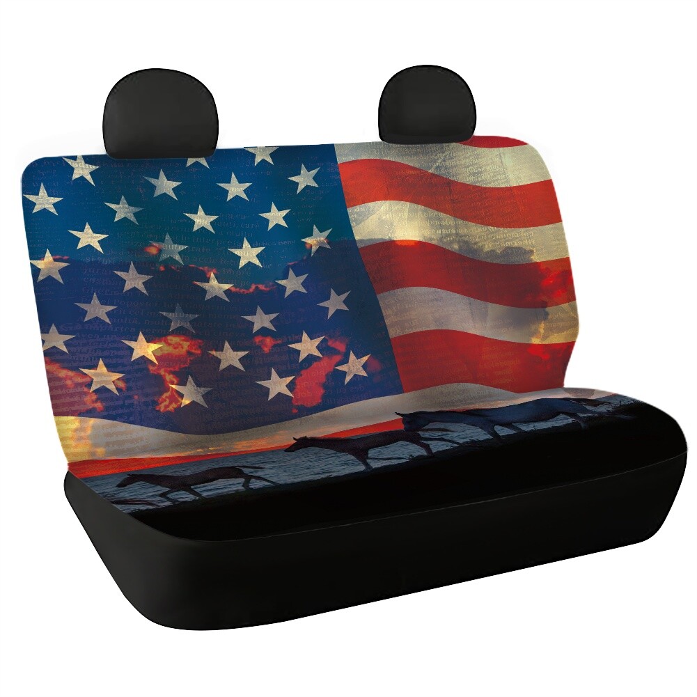 American Flag Car Rear Seat Anti Pollution Protection Cover Car Rear Seat Cover