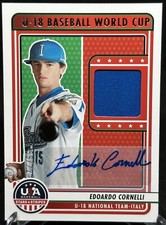 Edoardo Cornelli 2023 Panini Stars & Stripes World Cup Patch Auto /72 #U18-EC