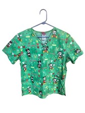 Disney Mickey Mouse Minnie Minnie Mouse Christmas Scrubs Top Official Small