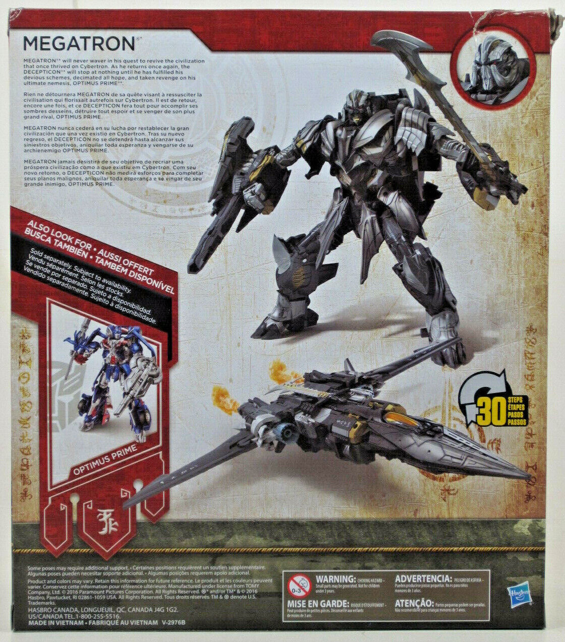 C0897 Transformers Último Cavaleiro Leader - Megatron em Promoção