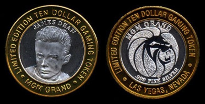 Limited Edition TEN DOLLAR .999 SILVER Gaming Token MGM Grand