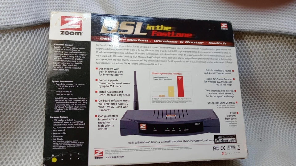 Zoom 5590 125 Mbps 1-Port 10/100 Wireless G Router (55900003) - Image 2 of 4