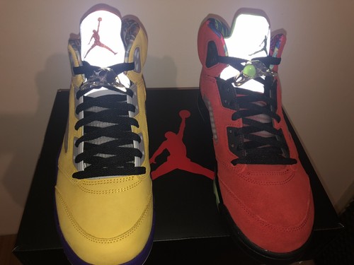 Scarpe Jordan Retro 5 Bianche Rosse 136027 100 - Shopping Sport Scarpe