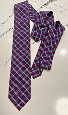 Men's Tie Brooks Brothers Vintage Red, White, and Blue Plaid Skinny