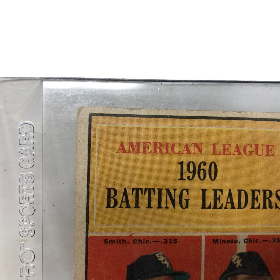 1961 Topps Liga Americana 1960 Líderes de Bateo # 42 Smith Minoso Runnels Foto 2 de 4
