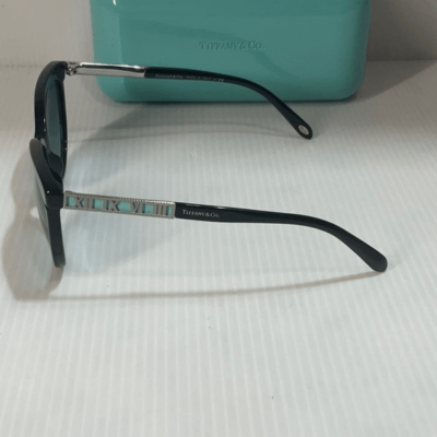 Tiffany woman's Sunglasses TF 4097 cat eye black frame blue lenses