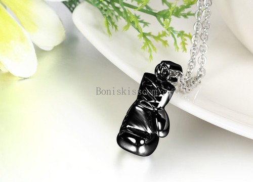 Rocky 3D Boxing Glove Charm Stainless Steel Men's Pendant Necklace 22inch Chain - Picture 7 of 27