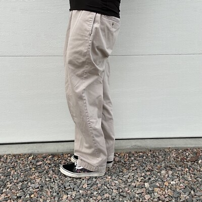 Polo Ralph Lauren Pants Men 36 x 31 Beige Khaki Chino Flat Front