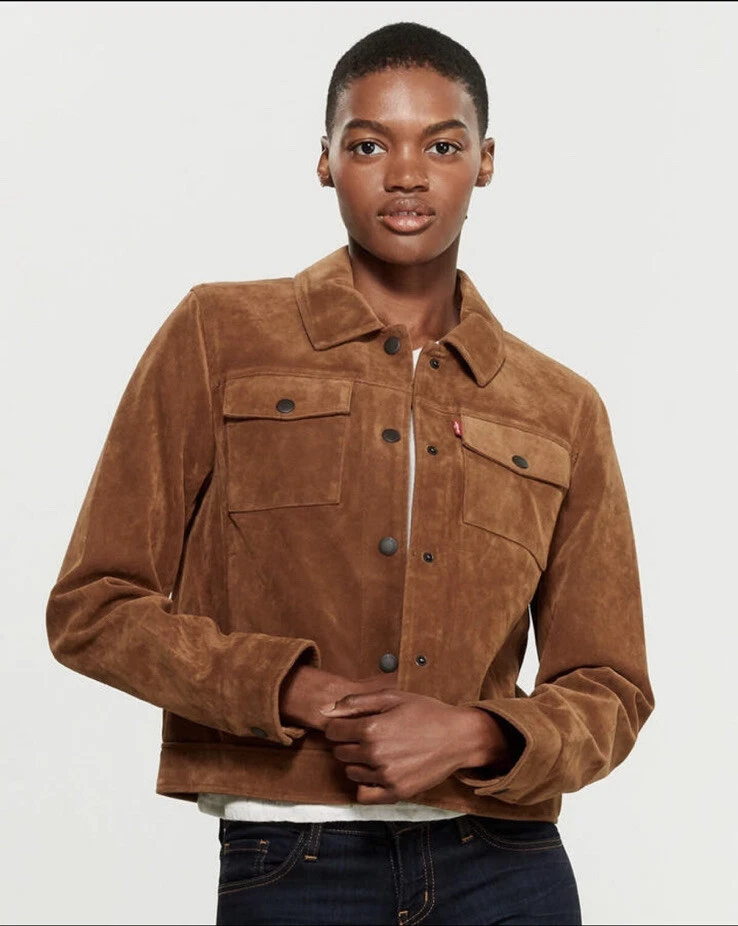 Levi's classic faux leather trucker jacket outlet