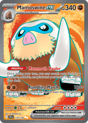 まりゆ Pokémon TCG Mamoswine ex 174/159 Full Art Ultra Rare Journey