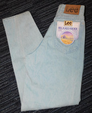 New Vintage Lee Relaxed Rider Jeans, Light Blue, Tapered Leg, Junior Size 9
