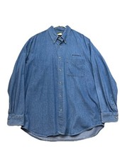 Men’s Allegheny Trail Long Sleeve Button Up Denim Shirt XXL Made In USA GM- UAW