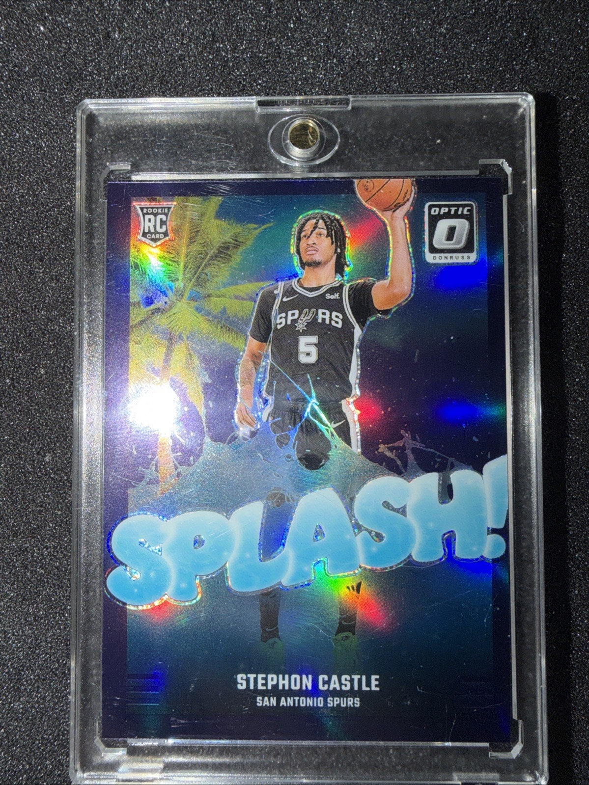 2024-25 Donruss Optic Stephon Castle Splash! RC Purple #14 Spurs