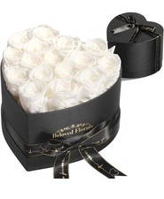 Elegant Preserved Flowers 16 Roses - For All Special Occasions - Pure White
