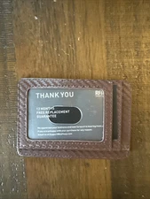 Slim RFID Blocking Credit Card Holder Minimalist Leather Front Pocket Brown