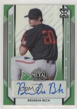2021 Leaf Metal Draft Green Rainbow 7/10 Brendan Beck #BA-BB2 Auto 3d5