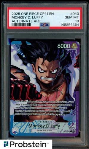2025 One Piece OP11 EN Alternate Art #040 Monkey D. Luffy PSA 10 GEM MINT