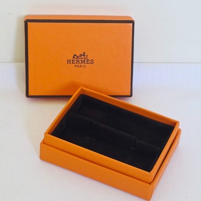 Authentische Hermès leere Manschettenknöpfe Box orange Geschenk Präsentation Aufbewahrungsbox