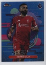 2025 Topps Finest Premier League Uncommon Blue Refractor 63/150 Mohamed Salah