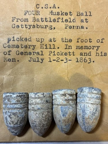 CIVIL WAR JULY 1863 .52 CALIBER GETTYSBURG PA AT CEMETERY HILL GENERAL PICKETT