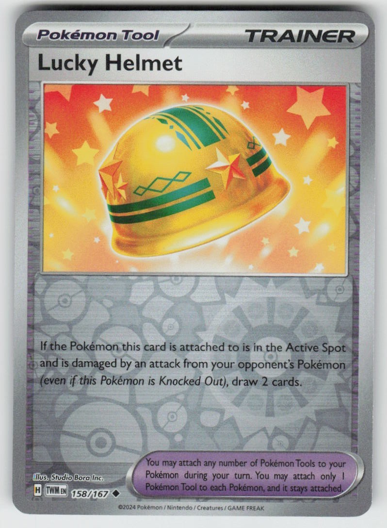 Lucky Helmet 158/167 Uncommon Twilight Masquerade Pokemon Reverse Holo Near Mint