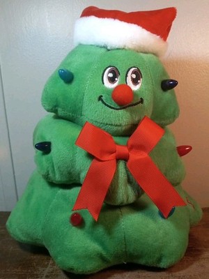 Animated Singing Dancing Light Up Rockin' Robbie Christmas Tree Cuddle Barn