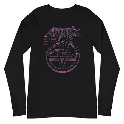 Anthrax Double A Mens Long Sleeve T Shirt Black