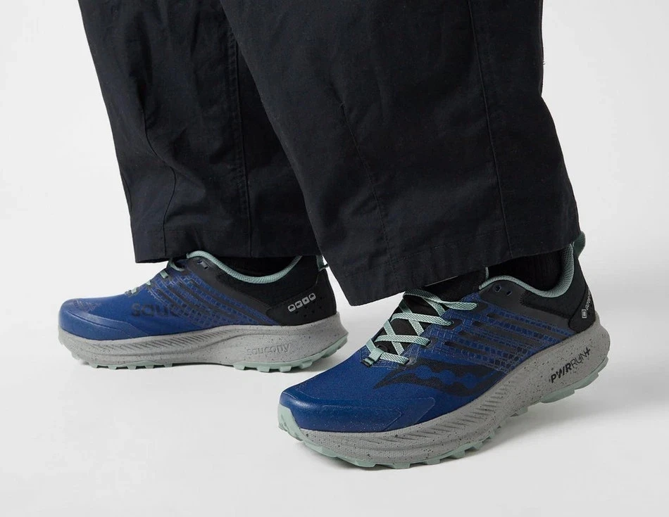 Zapatos Para Hombre Saucony Ride TR2 GORE-TEX En Azul - Imagen 2 de 4