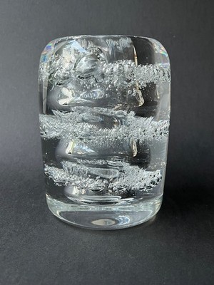 Leerdam Floris Meydam Designer-Vase Glas ca. 1970 Vintage mundgeblasen