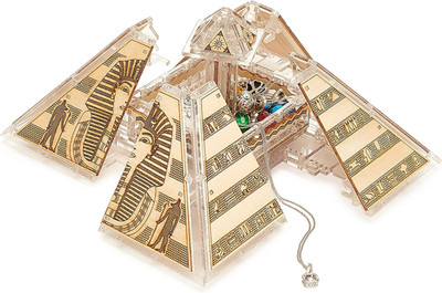 Egyptian Pyramid 3D Wooden Puzzle Pyramid Shaped Jewelry Box   Easy No-Glue Asse