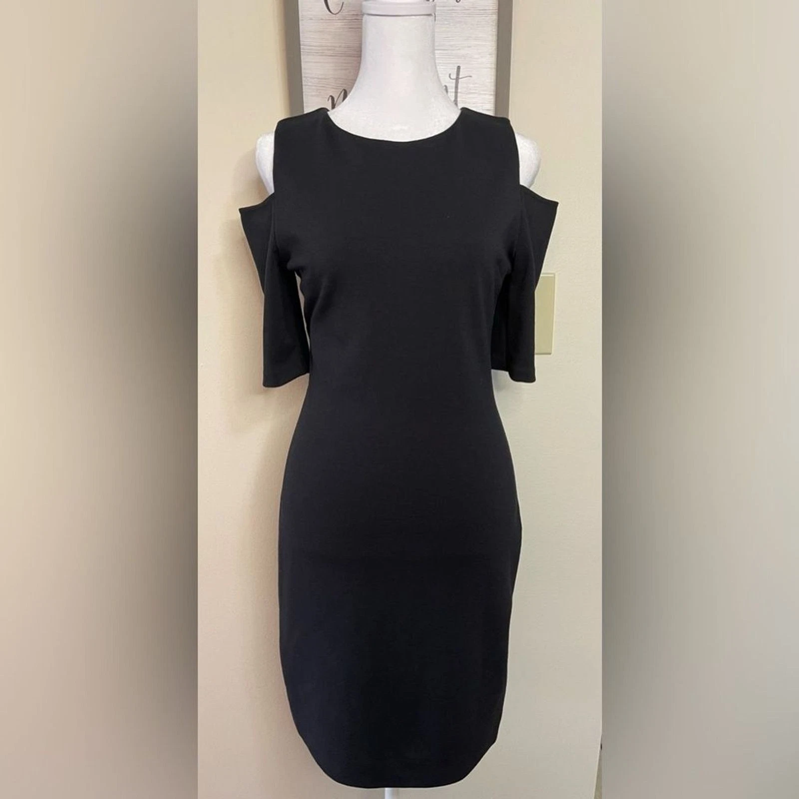 Abito Michael Kors classico nero spalle fredde taglia XS.